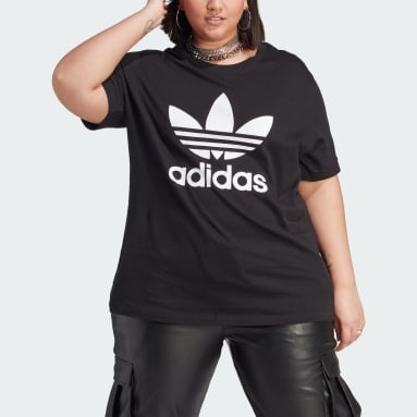 Frauen Originals adicolor Classics Trefoil T-Shirt – Große Größen Schwarz