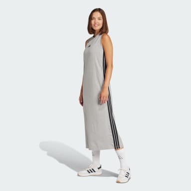 Essentials 3-Stripes Racerback Uzun Elbise
