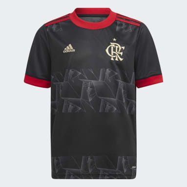 Camisa 3 CR Flamengo 21 Infantil Preto Meninos Futebol