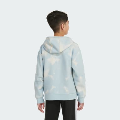 Youth Training Blue Allover Print Fluidity Pullover Hoodie
