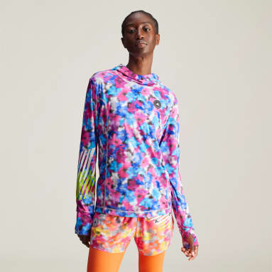 adidas by Stella McCartney プリント フード付き長袖トップ