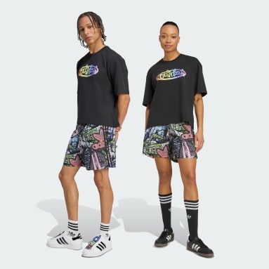 Celovzorované šortky Adidas X Jeremy Scott Pride