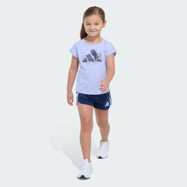 Two-Piece Short Sleeve Graphic Tee and Mesh Shorts Set