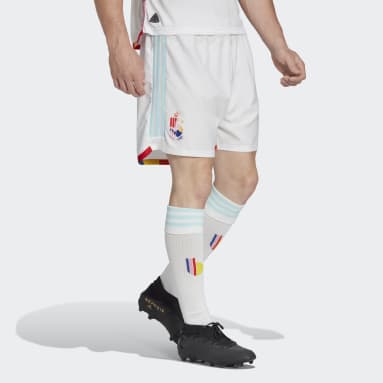 Männer Fußball Belgien 22 Auswärtsshorts Authentic Weiß