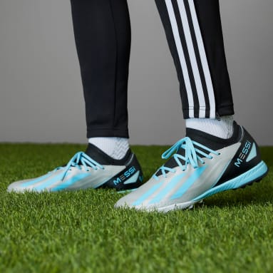 Chaussure X Crazyfast Messi.3 Turf argent Soccer