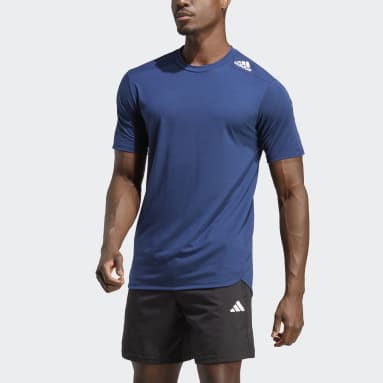 Mænd Fitness Og Træning Blå Designed for Training T-shirt