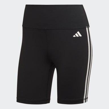 Training Essentials 3-Stripes High-Waisted Short Leggings