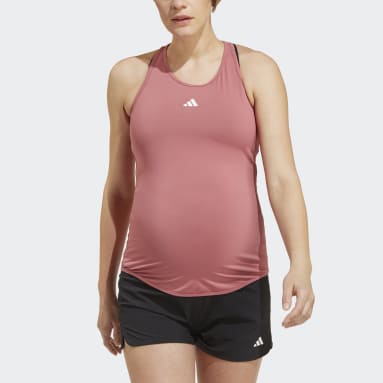 Women Gym & Training Pink AEROREADY Train Essentials Slim-Fit Tank Top (Maternity)
