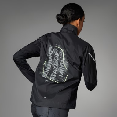 Women Running Black Ultimateadidas Allover Print Jacket