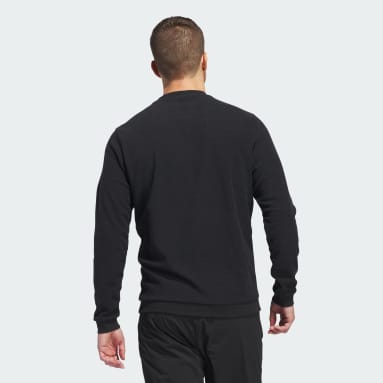 Men's Golf Black Long Sleeve Crew Sweatshirt