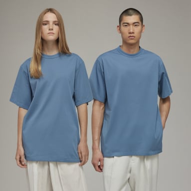 Y-3 Premium Short Sleeve T-skjorte Blå