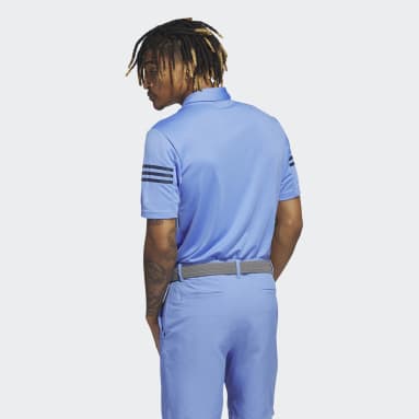 Playera Polo 3 Franjas Azul Hombre Golf
