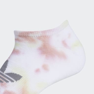 Women Originals Pink Statement Color Wash No-Show Socks 3 Pairs
