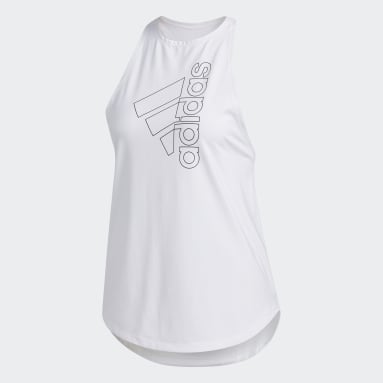 Camiseta sin mangas Badge of Sport Blanco Mujer Running