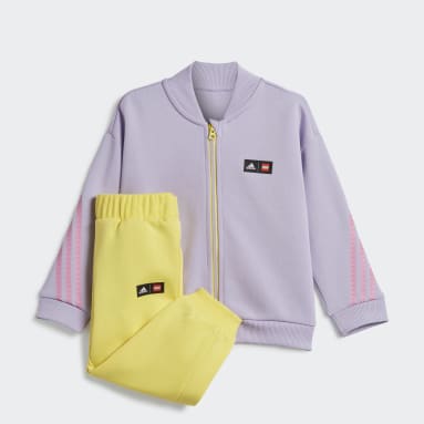 เด็ก Sportswear สีม่วง ชุดเสื้อและกางเกงแทรค adidas x Classic LEGO®