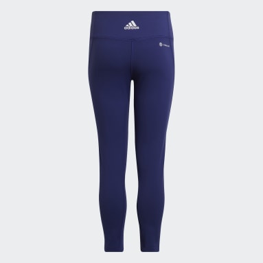 Licras de Entrenamiento de Yoga AEROREADY Pretina Alta Azul Niña Sportswear