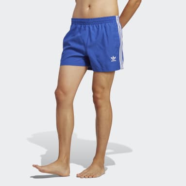 Men's Originals Blue Adicolor 3-Stripes Swim Shorts