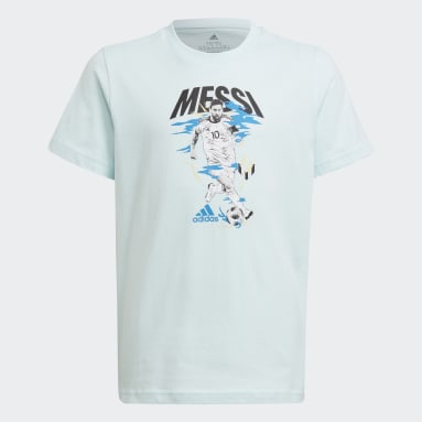 Chlapci Futbal modrá Tričko Messi Football Graphic
