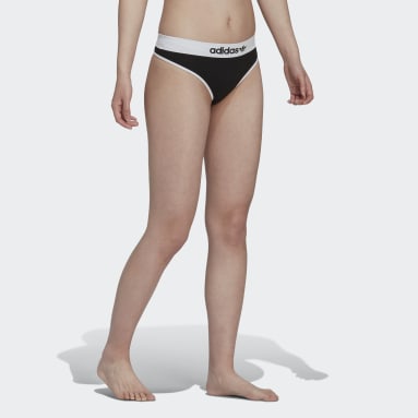 Women Originals Black Modern Flex Cotton Thong Briefs