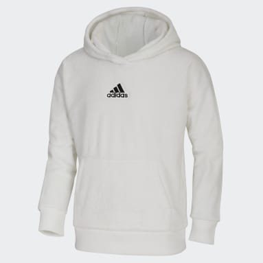 Youth Training White Cozy Fleece Pullover Hoodie
