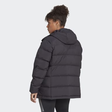 Γυναίκες Sportswear Μαύρο Helionic Hooded Down Jacket (Plus Size)