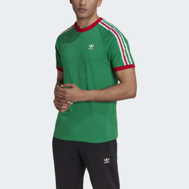 Playera 3 franjas Verde Hombre Originals