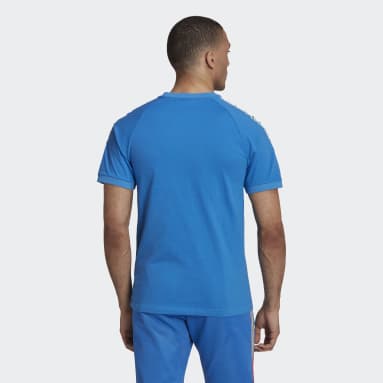 Remera 3 Tiras Azul Hombre Originals