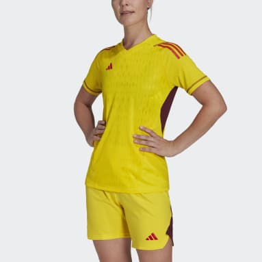 T23 P GK JSY W Amarelo Mulher Futebol