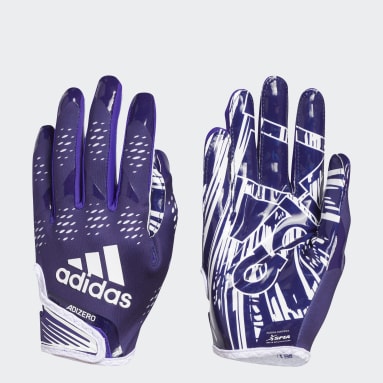 Men's Football Purple Adizero 12 Gloves