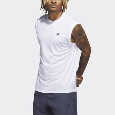 Playera Sin Mangas de Entrenamiento HIIT Engineered Blanco Hombre Training