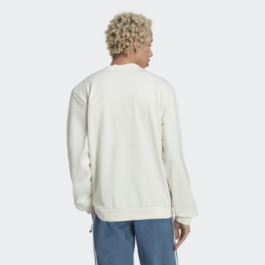 남성 Lifestyle White 어드벤쳐 윈터 크루넥 스웨트셔츠