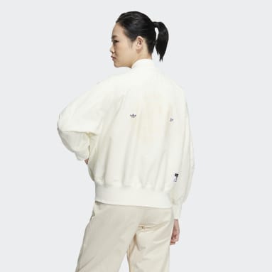 Women originals White 모던 컬리지에이트 봄버 재킷