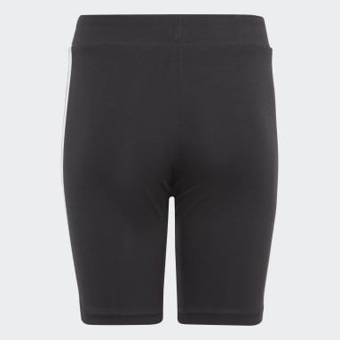 Meisjes Sportswear zwart Essentials 3-Stripes Cotton Bike Legging