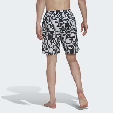 Shorts de Natación Shredded Check CLX Blanco Hombre Sportswear