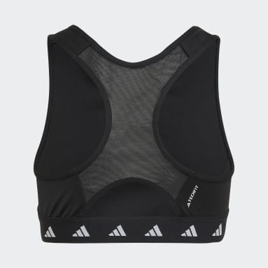 Sutiã de Desporto AEROREADY Techfit Preto Raparigas Ginásio E Treino