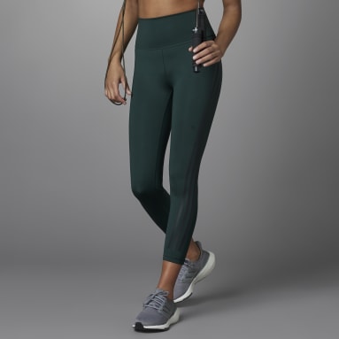 Licras Optime TrainIcons 7/8 Pretina Alta Verde Mujer Training