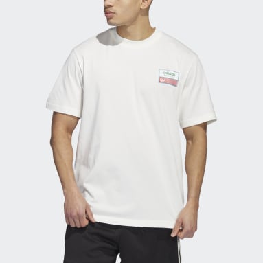 Polera Basketball Estampada Blanco Hombre Originals