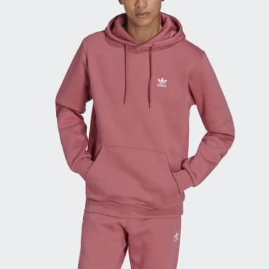 Muži Originals ružová Mikina s kapucňou Trefoil Essentials