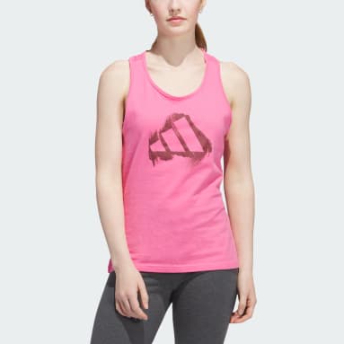 Women's Sportswear Pink 3 Bar Logo Graphic Tank Top