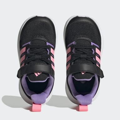 Infant & Toddlers 0-4 Years Sportswear Black FortaRun 2.0 Cloudfoam Elastic Lace Top Strap Shoes