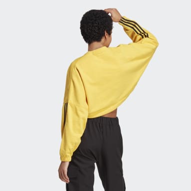 Women Sportswear Gold Dance Crop Versatile Sweatshirt