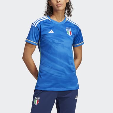 Camiseta Local Italia 23 Azul Mujer Fútbol