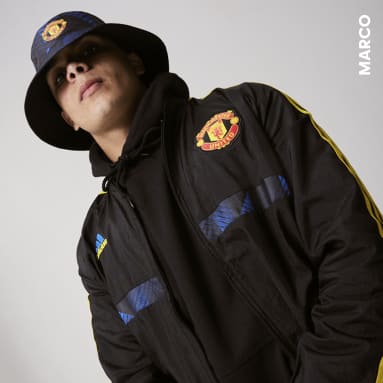 Men Football Black Manchester United Icons Woven Jacket