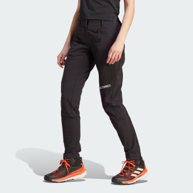 Womens High Waisted Hiking Pants - Black / S