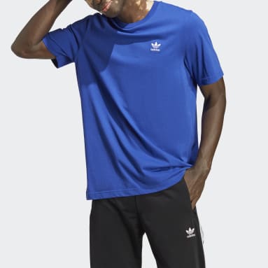 T-shirt Trefoil Essentials Blu Uomo Originals