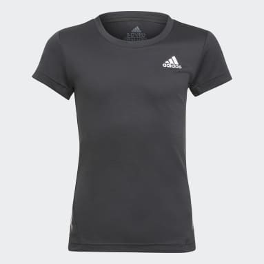 Mädchen Sportswear AEROREADY 3-Streifen T-Shirt Schwarz