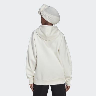 Veste à capuche entièrement zippée en molleton Studio Lounge Blanc Femmes Sportswear