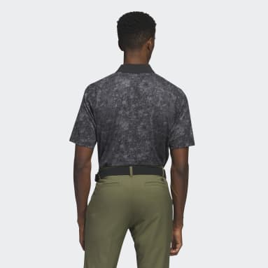 Mænd Golf Sort Mesh Ultimate365 Tour Print Golf polotrøje