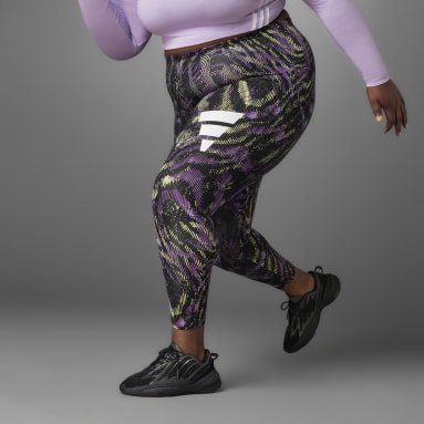 Women Sportswear Multicolor Future Icons Hyperpulse Printed Leggings (Plus Size)