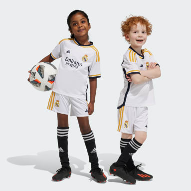 Kinderen Voetbal wit Real Madrid 23/24 Mini Thuistenue